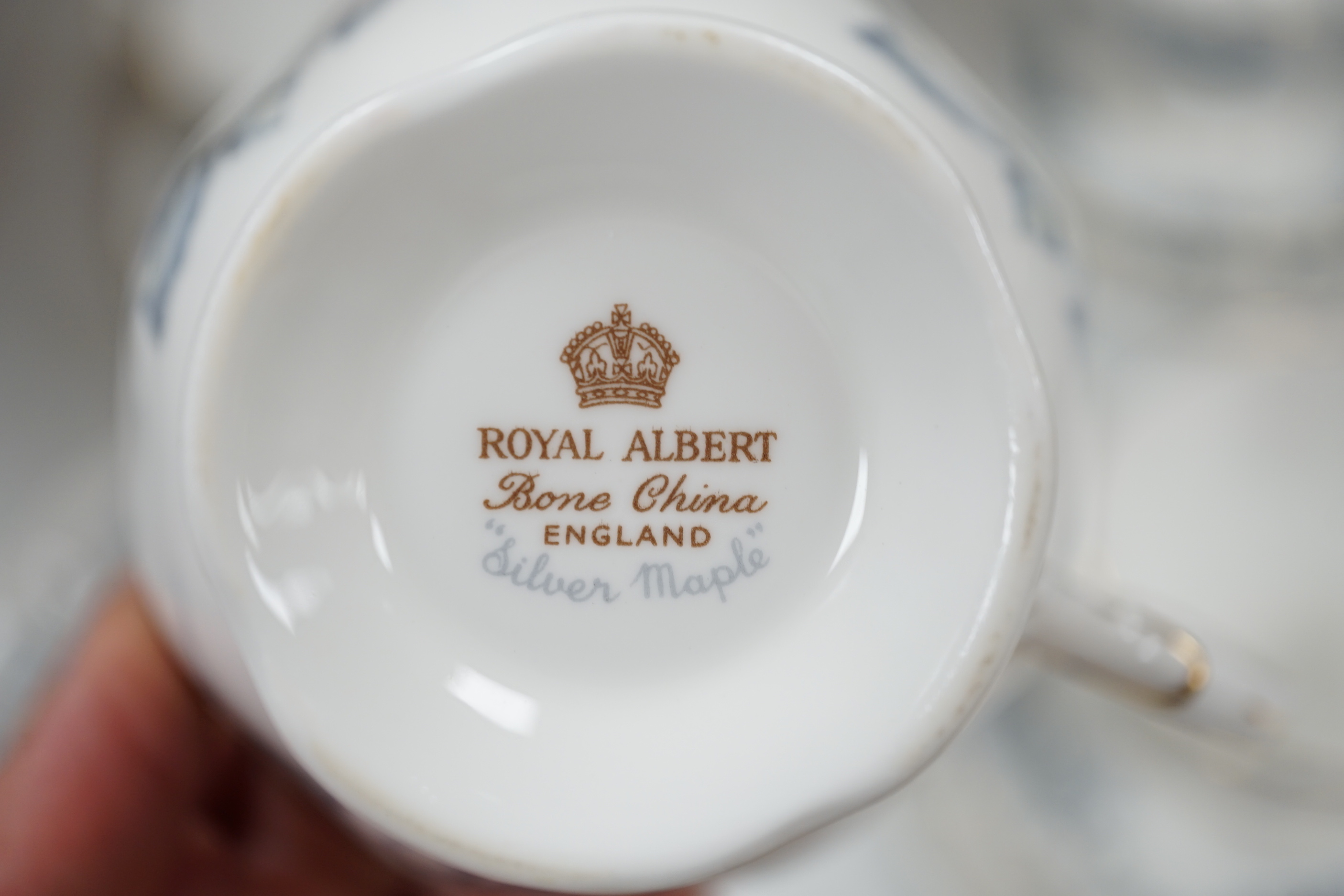 A Royal Albert 'Silver Maple' part tea service